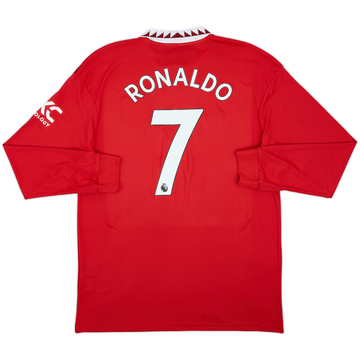 2022-23 Manchester United Home L/S Shirt Ronaldo #7 (L)