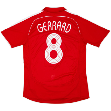 2006-08 Liverpool Home Shirt Gerrard #8 - 7/10 - (M)