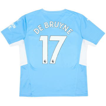 2021-22 Manchester City Home Shirt De Bruyne #17 - 9/10 - (L)