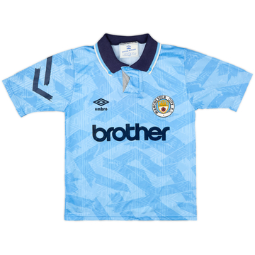 1991-93 Manchester City Home Shirt - 7/10 - (S.Boys)