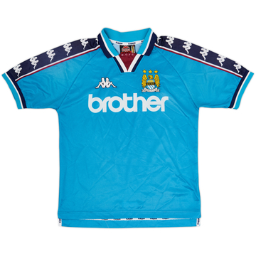 1997-99 Manchester City Home Shirt - 7/10 - (XL.Boys)