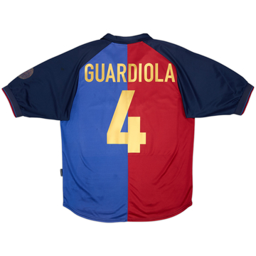 1999-00 Barcelona Centenary Home Shirt Guardiola #4 - 5/10 - (M)