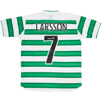 2003-04 Celtic Home Shirt Larsson #7 - 8/10 - (XL)