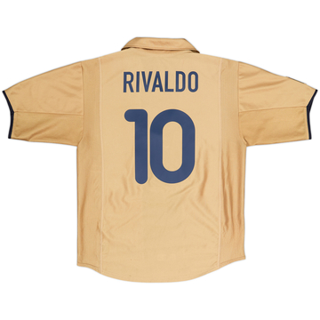 2001-03 Barcelona Away Shirt Rivaldo #10 - 8/10 - (XL.Boys)