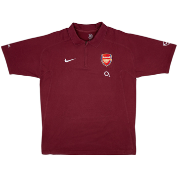 2005-06 Arsenal Nike 1/4 Zip Polo Shirt - 8/10 - (L)
