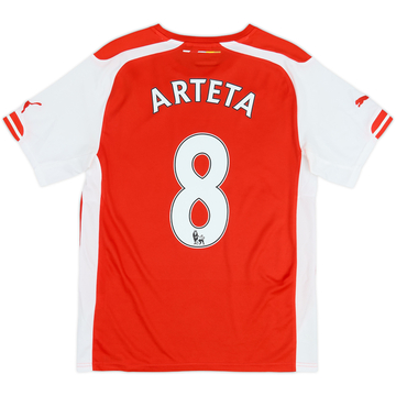 2014-15 Arsenal Home Shirt Arteta #8 - 4/10 - (S)