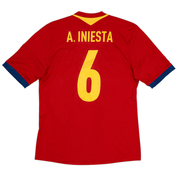 2013 Spain Confederations Cup Home Shirt A. Iniesta #6 (M)
