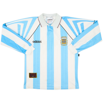 1996-98 Argentina Home L/S Shirt - 6/10 - (S)