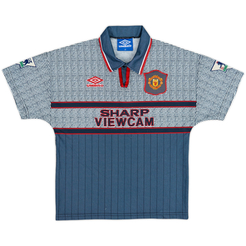 1995-96 Manchester United Away Shirt - 8/10 - (L.Boys)