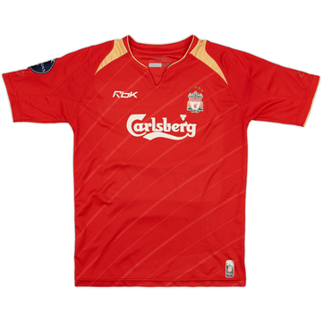 2005-06 Liverpool CL Home Shirt - 6/10 - (M.Boys)