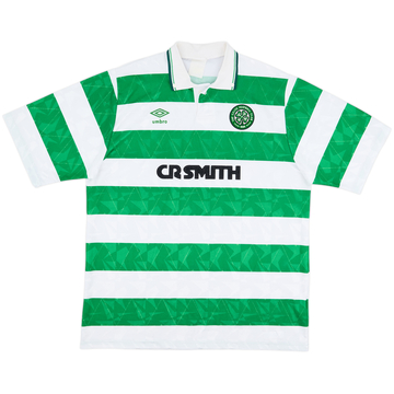 1989-91 Celtic Home Shirt - 8/10 - (XL)