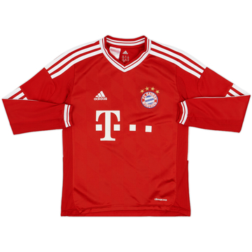 2013-14 Bayern Munich Home L/S Shirt - 7/10 - (S.Boys)