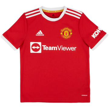 2021-22 Manchester United Home Shirt - 8/10 - (L.Boys)