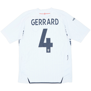 2007-09 England Home Shirt Gerrard #4 - 6/10 - (L)