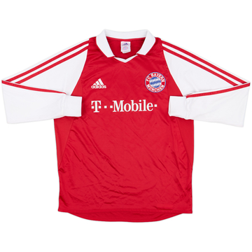 2003-04 Bayern Munich Home L/S Shirt - 8/10 - (XL.Boys)