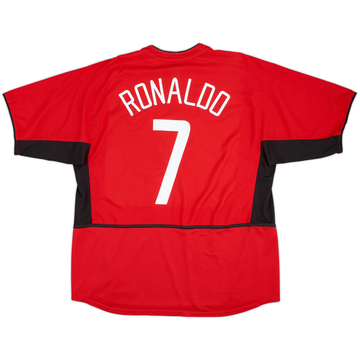 2002-04 Manchester United Home Shirt Ronaldo #7 - 8/10 - (XL)
