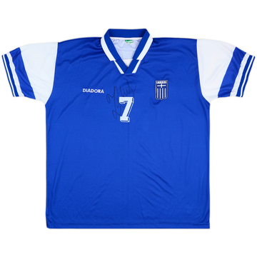 1997 Greece Match Issue Signed Home Shirt #7 (Zagorakis)
