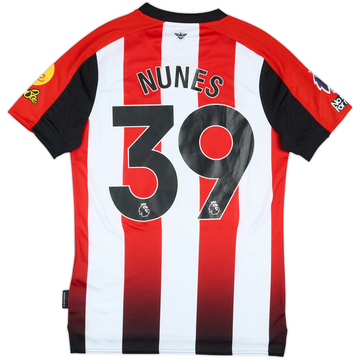 2024-25 Brentford Match Issue Home Shirt Nunes #39
