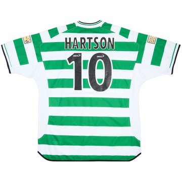 2001-02 Celtic Match Issue Home Shirt Hartson #10
