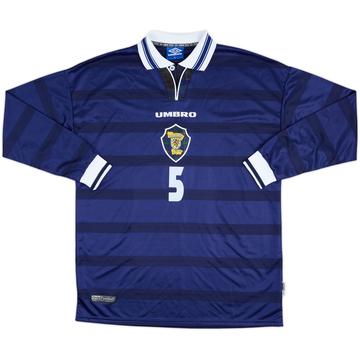 1998-00 Scotland Match Issue Home L/S Shirt #5 (Elliott)