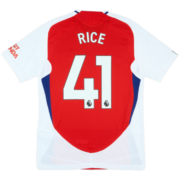2024-25 Arsenal Match Issue Home Shirt Rice #41