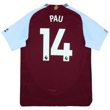 2024-25 Aston Villa Match Issue Home Shirt Pau #14