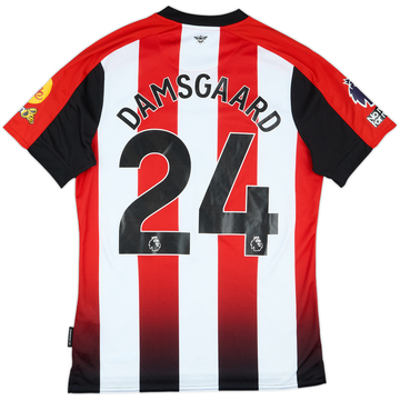 2024-25 Brentford Match Issue Home Shirt Damsgaard #24