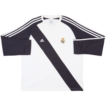 2005-06 Real Madrid adidas Cotton L/S Tee - 8/10 - (XL)