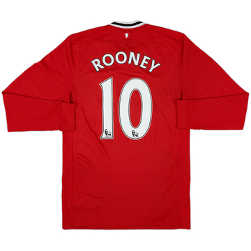 2011-12 Manchester United Home L/S Shirt Rooney #10 - 6/10 - (M)