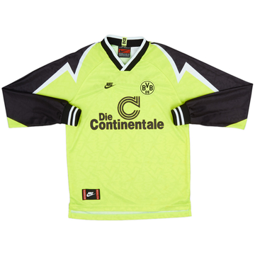 1995-96 Borussia Dortmund Home L/S Shirt - 8/10 - (XL.Boys)