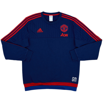 2015-16 Manchester United adidas Staff Issue Drill Top GM - 8/10 - (L)