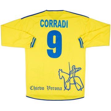 2001-02 Chievo Verona Home L/S Shirt Corradi #9 - 8/10 - (M)