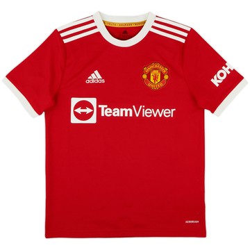 2021-22 Manchester United Home Shirt - 9/10 - (L.Boys)