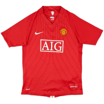 2007-09 Manchester United Home Shirt - 9/10 - (XL.Boys)