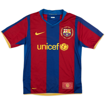2007-08 Barcelona Home Shirt - 7/10 - (M.Boys)