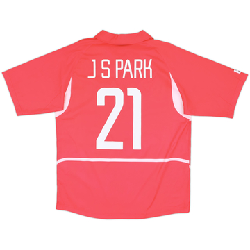 2002-03 South Korea Home Shirt J.S.Park #21 - 10/10 - (L)