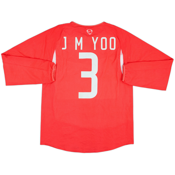 2002-03 South Korea Nike Player Issue Training L/S Shirt J M Yoo #3 - 8/10 - (M)