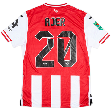 2025-26 Brentford Match Issue Carabao Cup Home Shirt Ajer #20