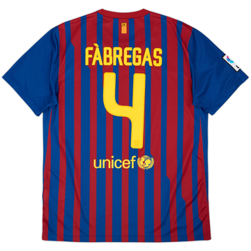 Camiseta de local del Barcelona 2011-12 Fabregas #4 - 8/10 - (L)
