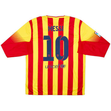 2013-15 Barcelona Away L/S Shirt Messi #10 (XL)