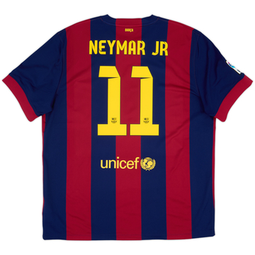 2014-15 Barcelona Home Shirt Neymar Jr #11 - 8/10 - (XXL)