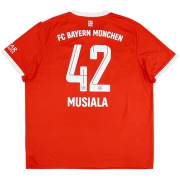 2022-23 Bayern Munich Home Shirt Musiala #42 - 6/10 - (XXL)