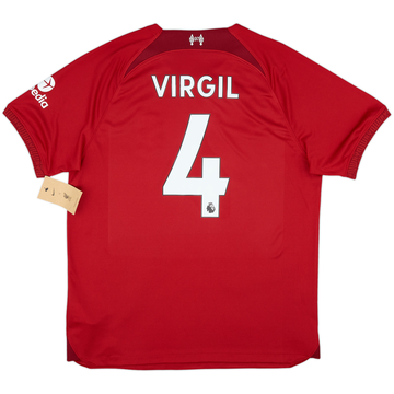 2022-23 Liverpool Home Shirt Virgil #4 (L)