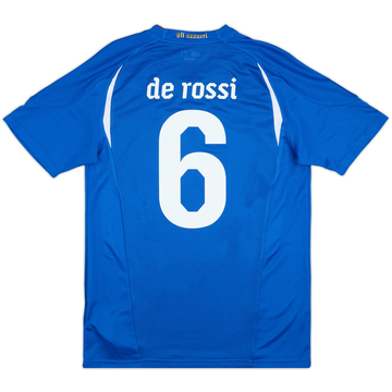 2010-12 Italy Authentic Home Shirt De Rossi #6 - 9/10 - (M)