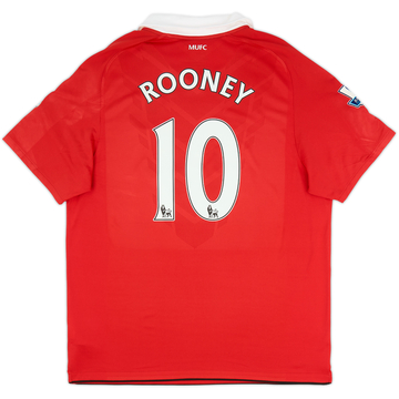 2010-11 Manchester United Home Shirt Rooney #10 - 9/10 - (XL)