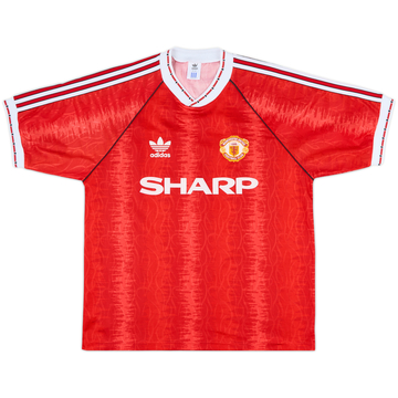 1990-92 Manchester United Home Shirt - 10/10 - (L)