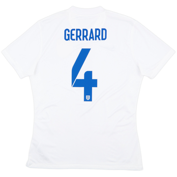 2014-15 England Player Issue Home Shirt Gerrard #4 - 8/10 - (L)