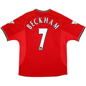 2000-02 Manchester United Home Shirt Beckham #7 - 6/10 - (M)