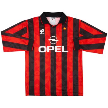 1994-95 AC Milan Home L/S Shirt - 8/10 - (L)