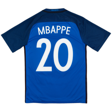 2016-17 France Home Shirt Mbappe #20 - 8/10 - (S)